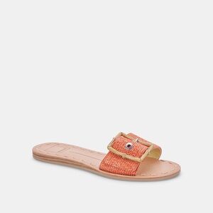 Dolce Vita Dasa Sandals In Orange Raffia Size 8.5 NWOB